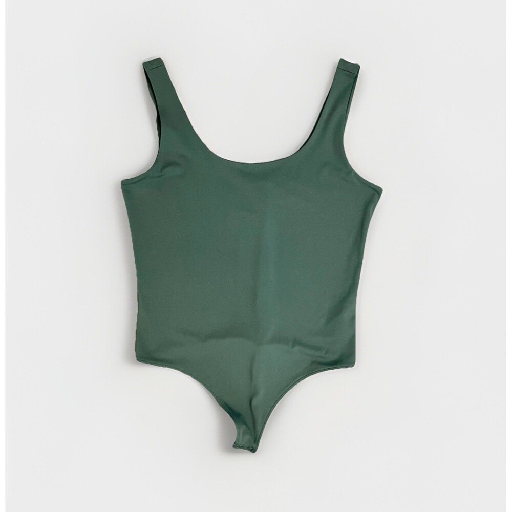 Express Body Contour Bodysuit Women Sz XL High Compression Tank Sage Green NWT - Picture 1 of 7